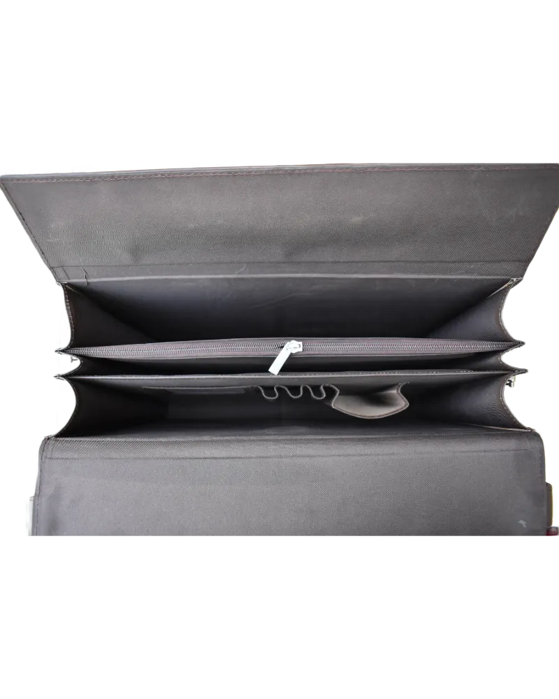 Leather Briefcase Bag for Men – Dark Brown