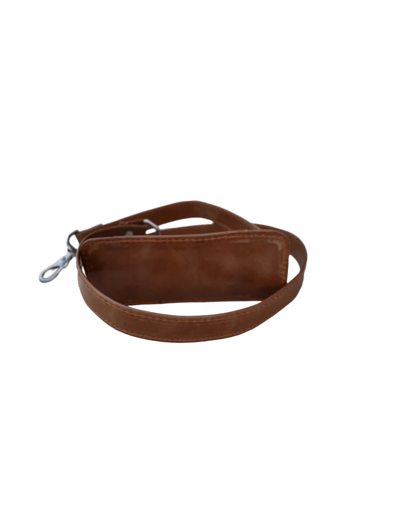Leather Briefcase Bag for Men - Tan - Pull Up