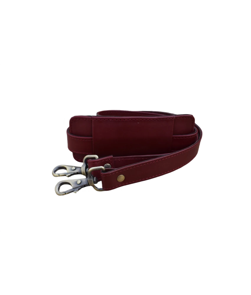 Leather Executive Satchel Bag for Men - Burgundy