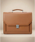 Office Leather Bag for Men - Tan