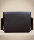 Leather Messenger Bag for Men - Black