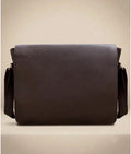 Leather Messenger Bag for Men - Dark Brown