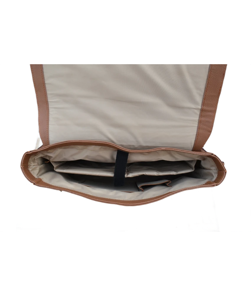 Leather Messenger Bag for Men - Tan