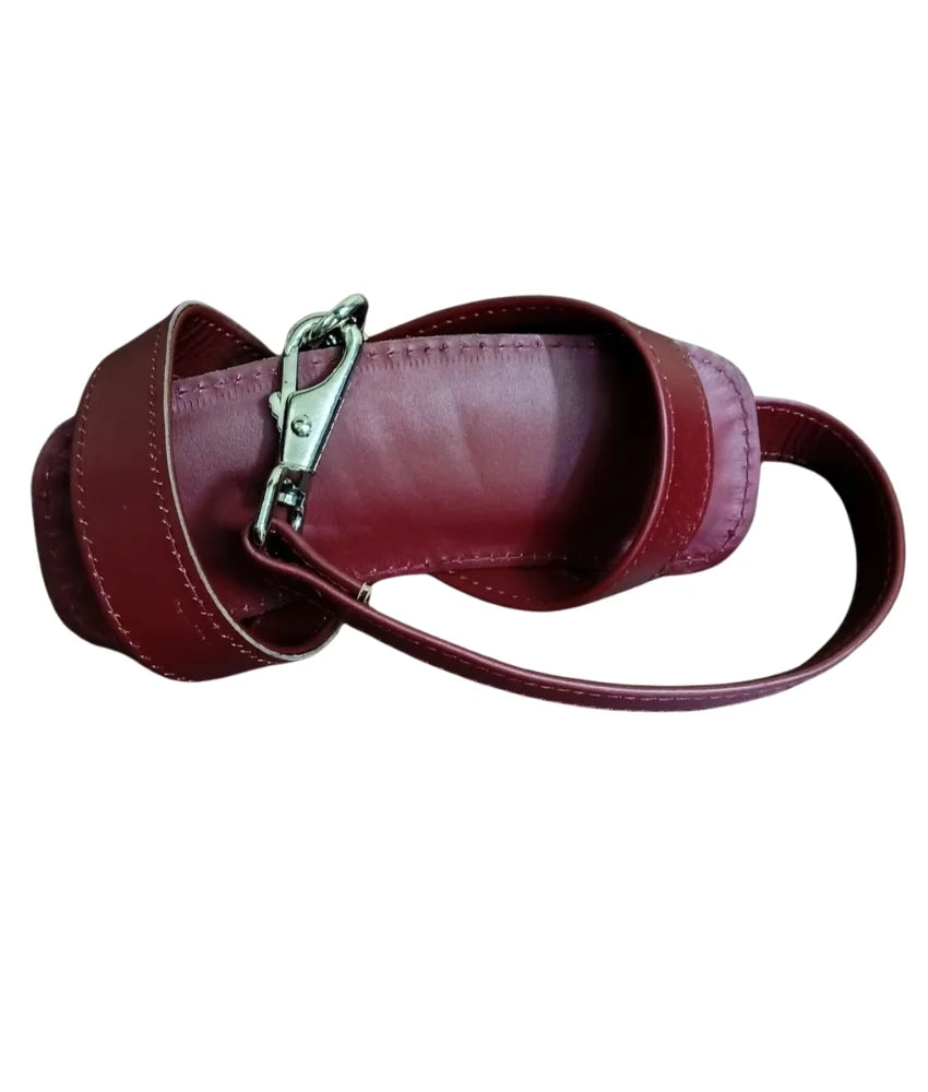 Leather Office Bag for Men - Burgundy