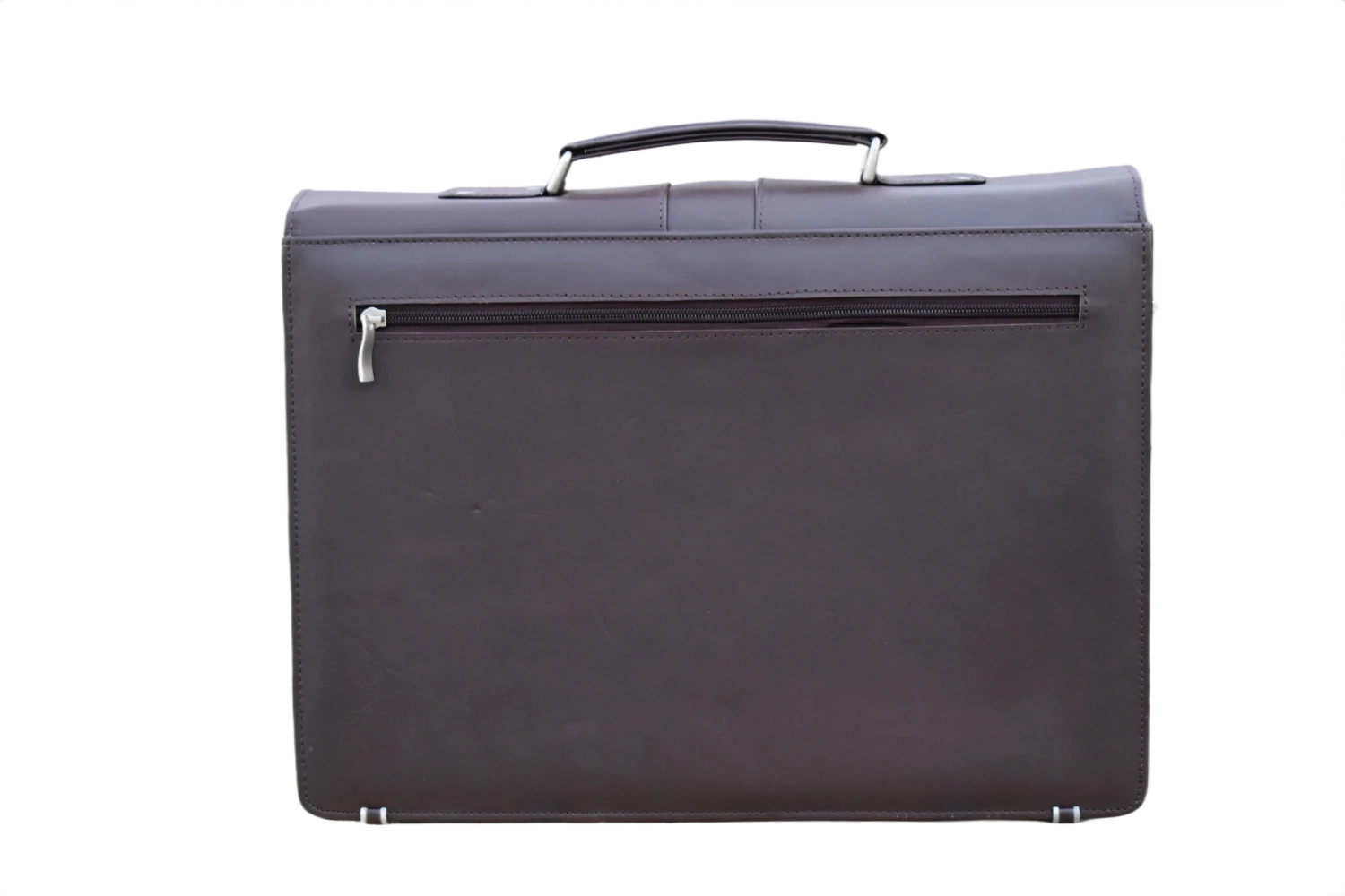 Office Leather Bag for Men - Dark Brown