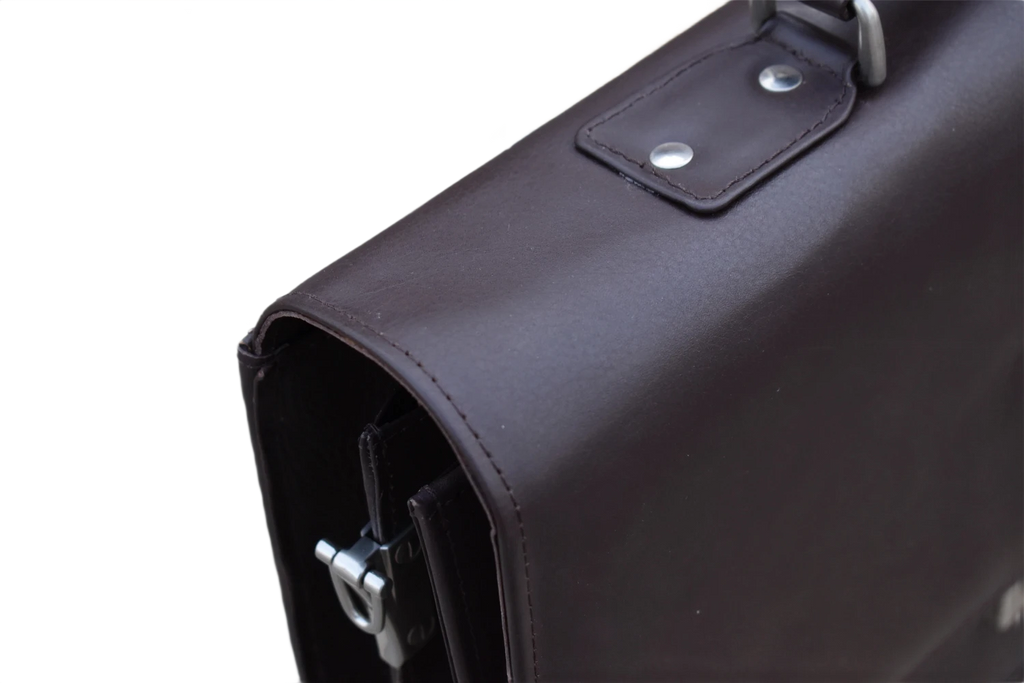 Office Leather Bag for Men - Dark Brown