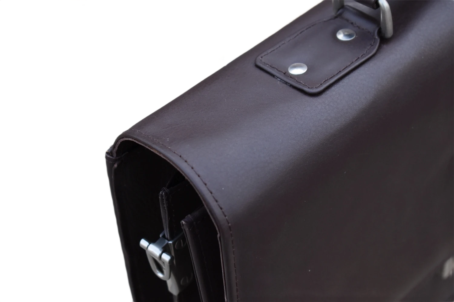 Office Leather Bag for Men - Dark Brown