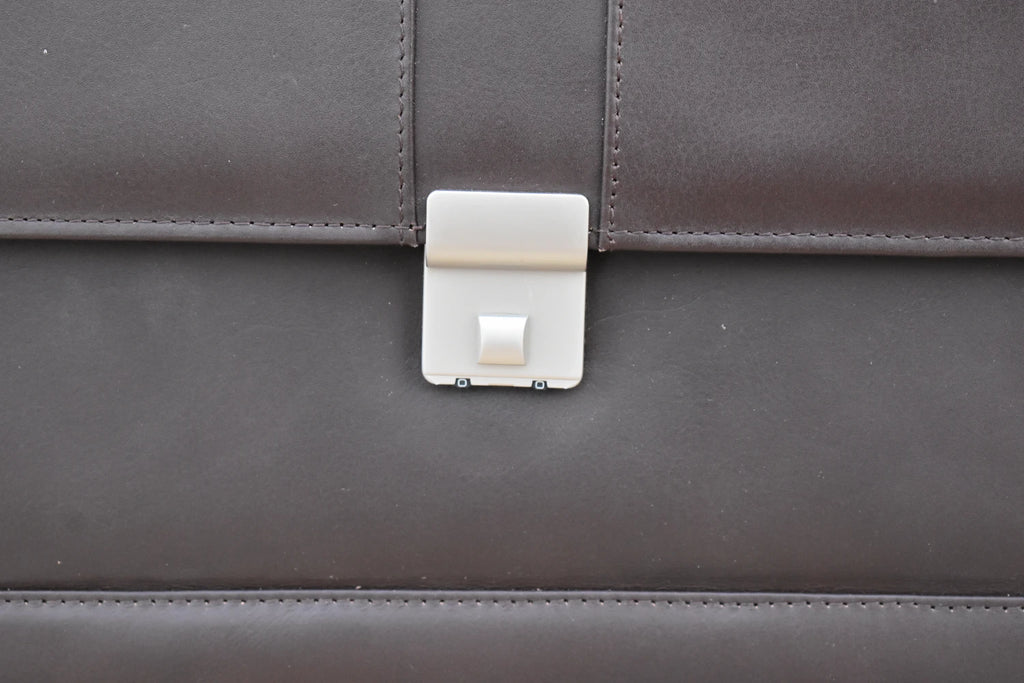 Office Leather Bag for Men - Dark Brown