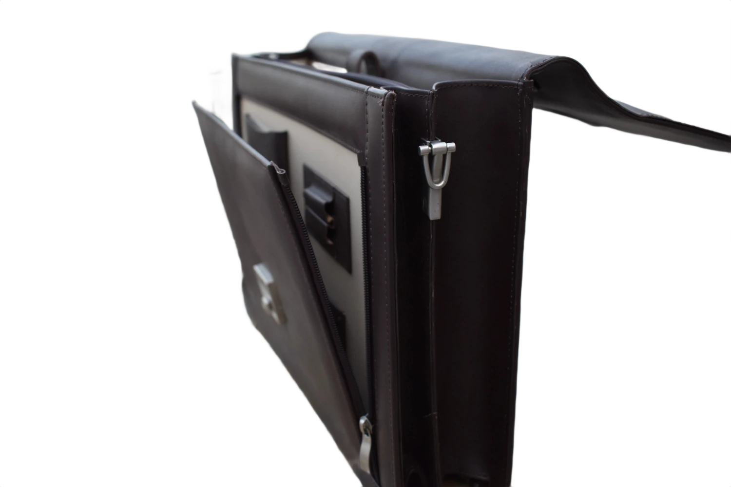 Office Leather Bag for Men - Dark Brown