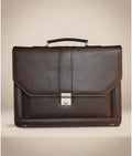 Office Leather Bag for Men - Dark Brown