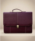 Laptop & Document Bag for Men - Dark Burgundy Brown