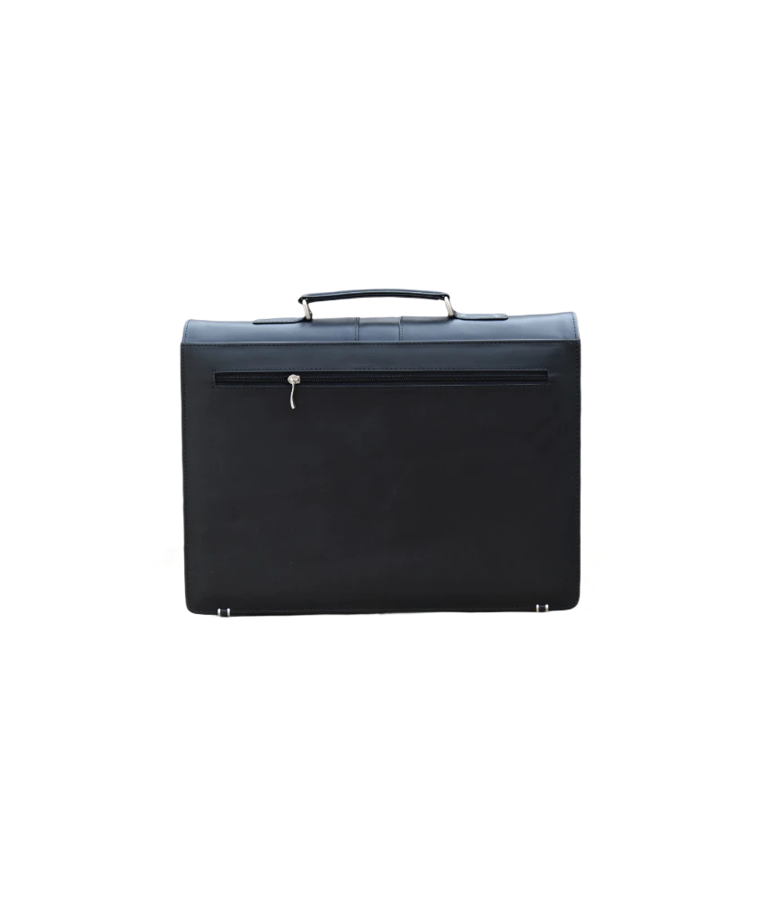 Office Leather Bag for Men - Black