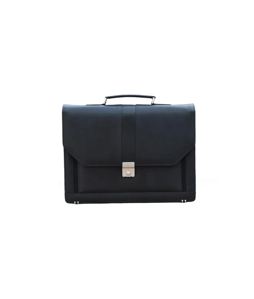 Office Leather Bag for Men - Black