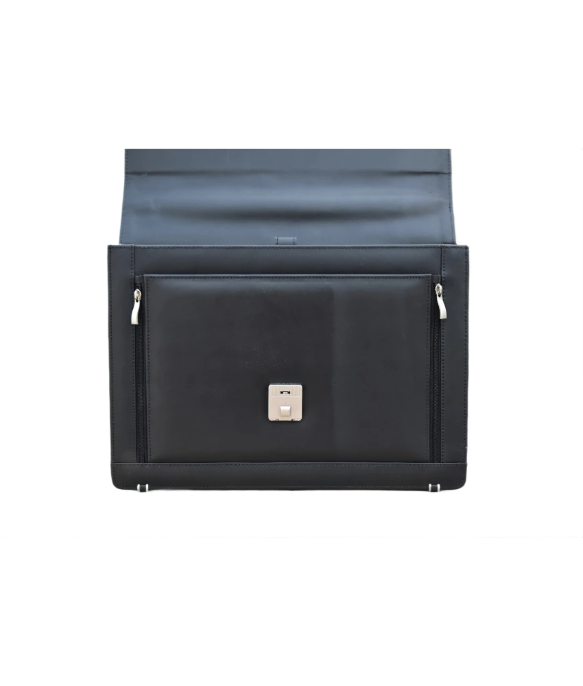 Office Leather Bag for Men - Black
