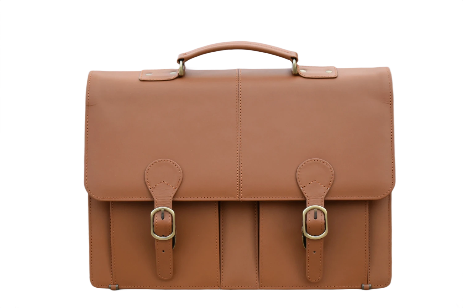 Leather Executive Satchel for Men - Tan