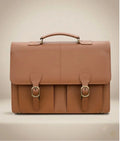 Leather Executive Satchel for Men - Tan