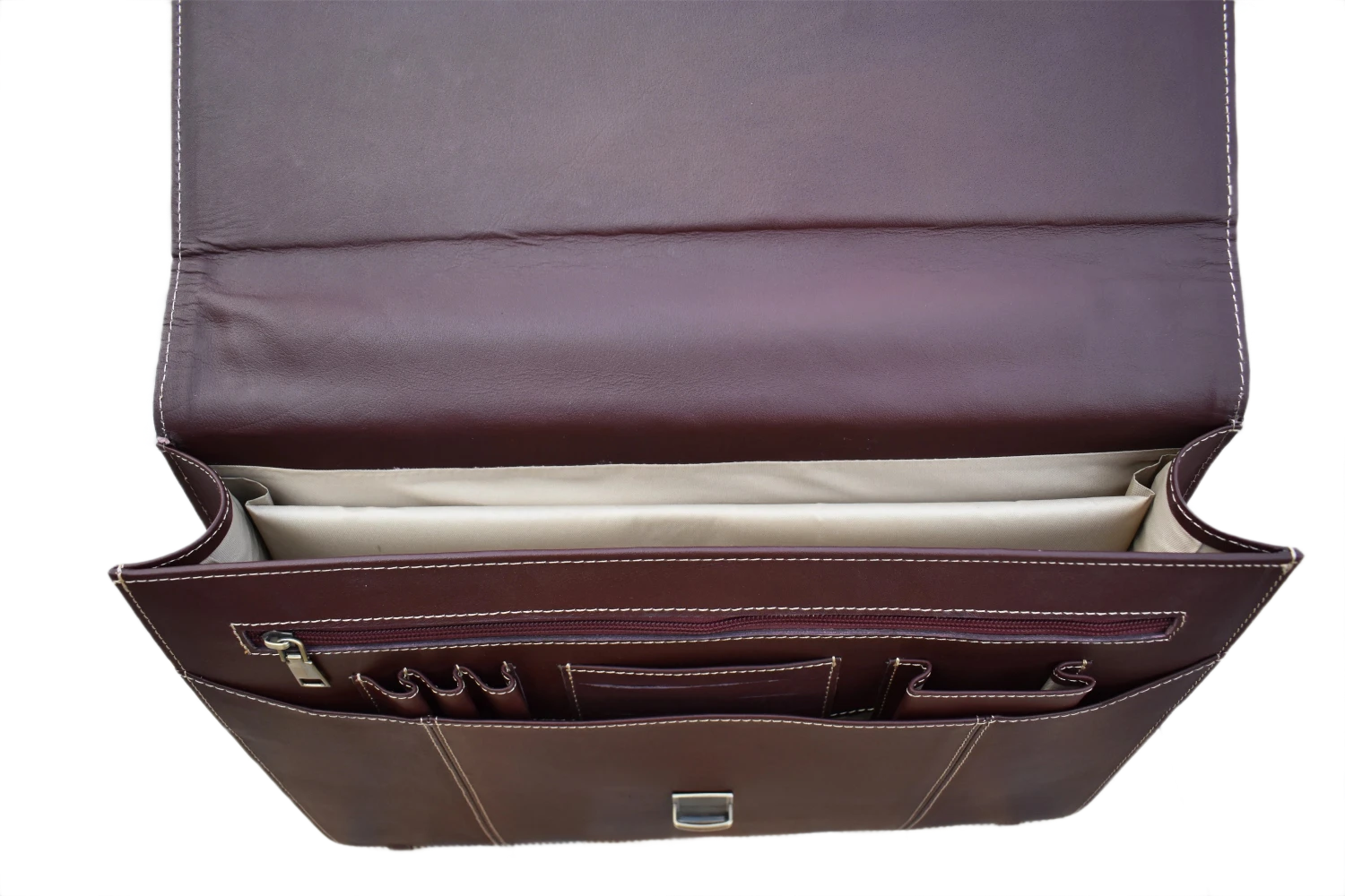 Laptop & Document Bag for Men - Dark Burgundy Brown