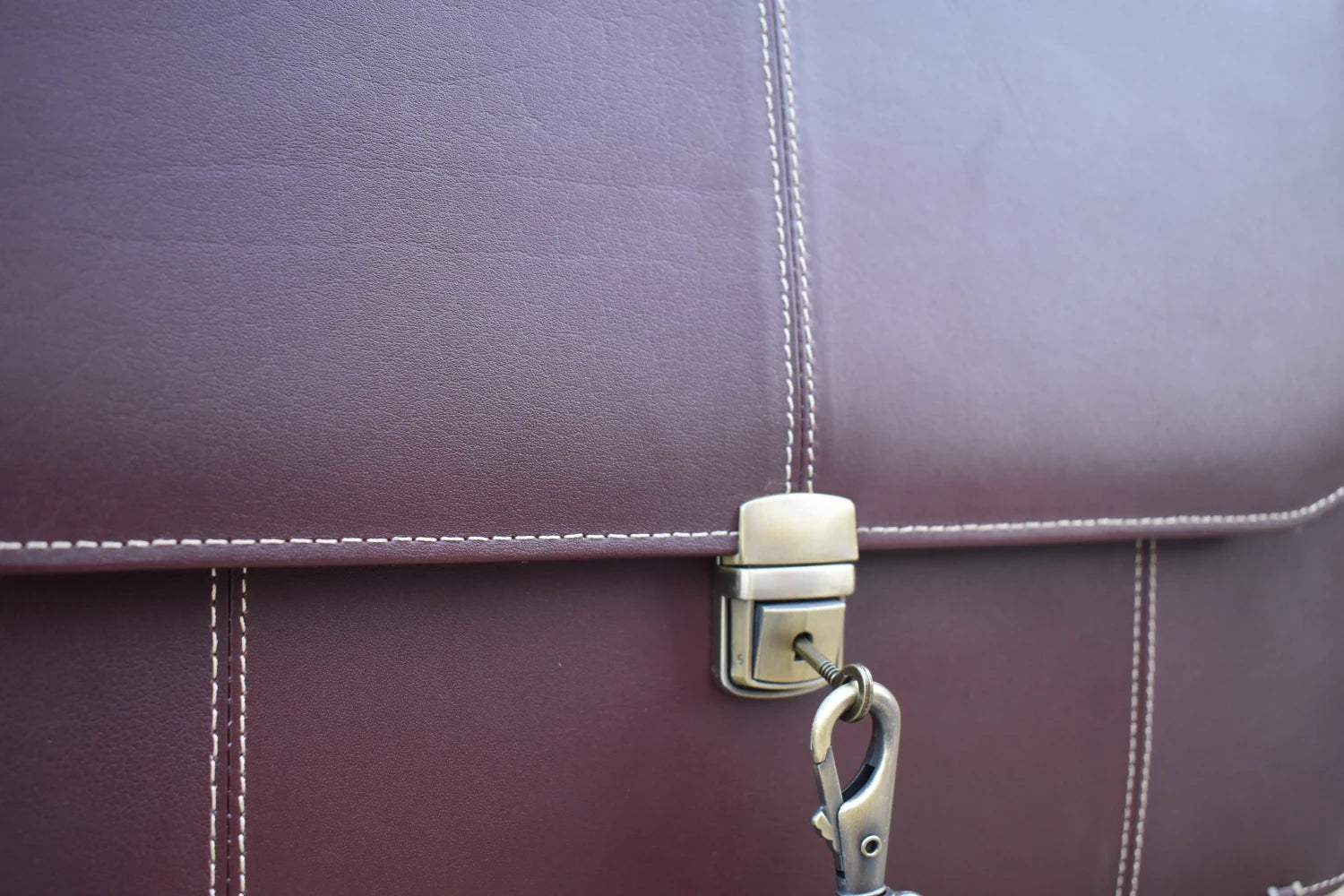 Laptop & Document Bag for Men - Dark Burgundy Brown