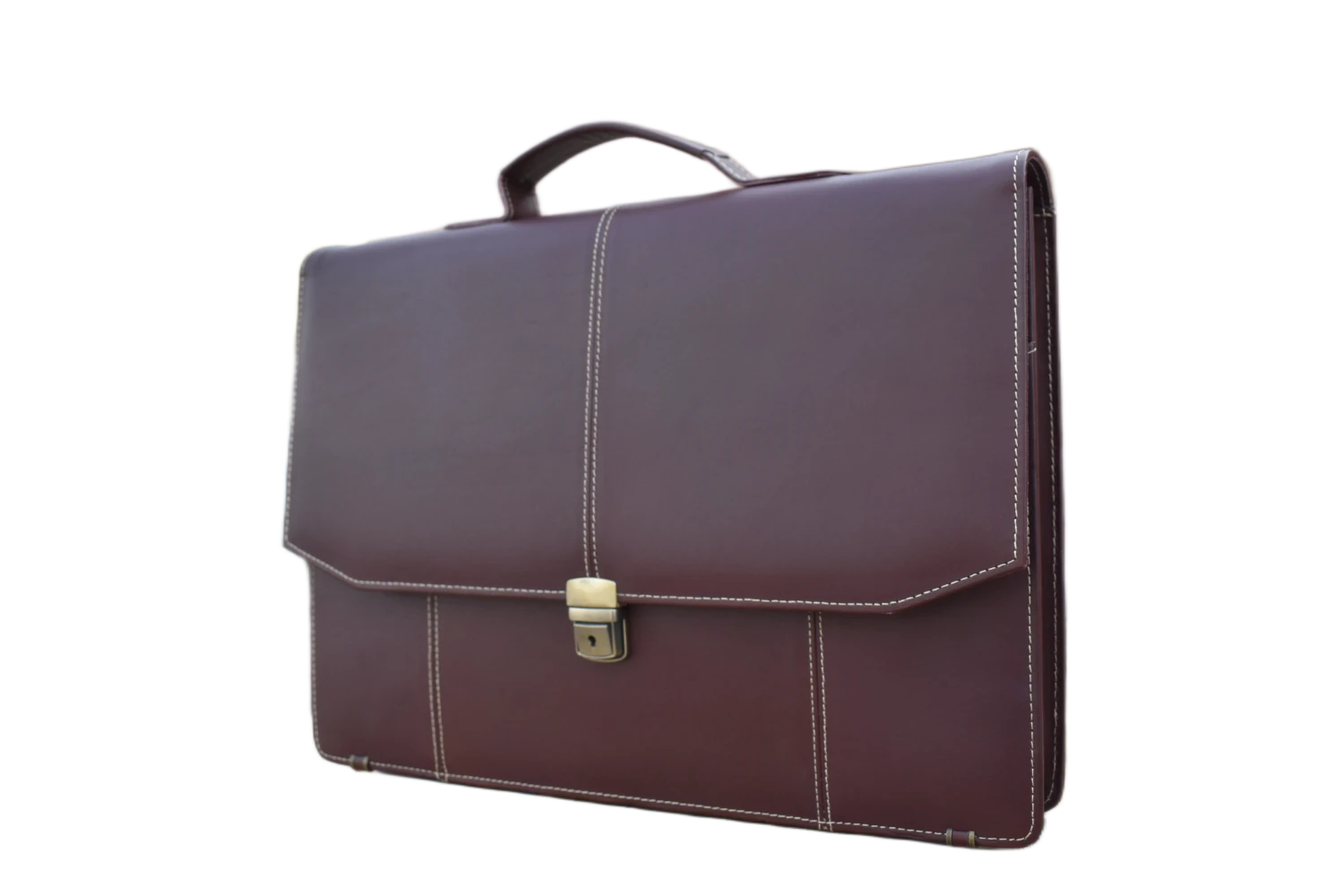 Laptop & Document Bag for Men - Dark Burgundy Brown