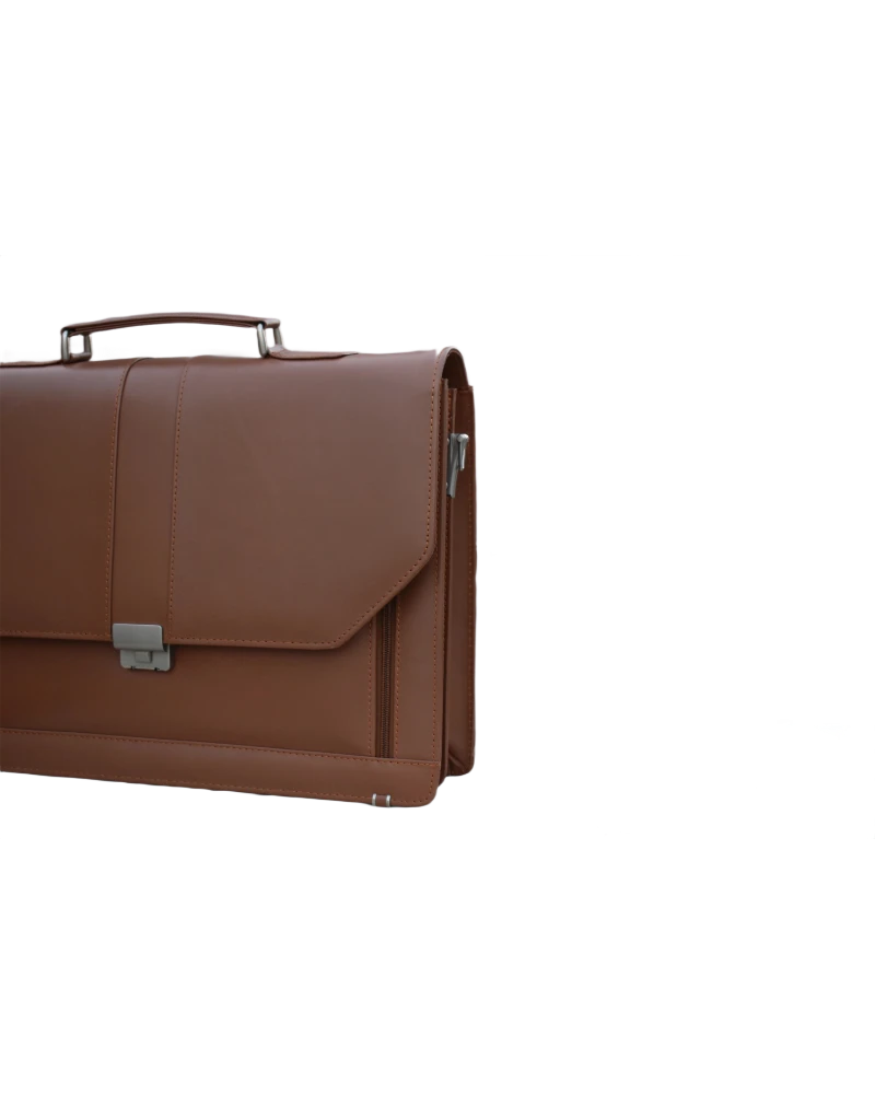 Office Leather Bag for Men - Tan