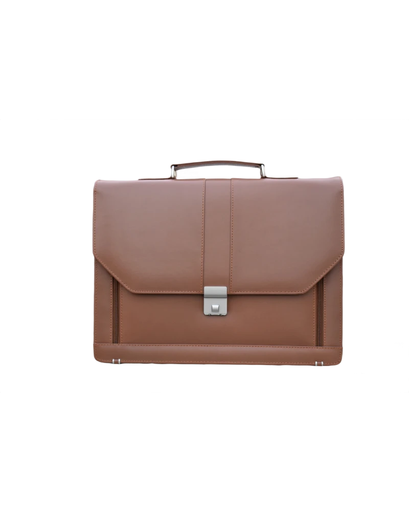 Office Leather Bag for Men - Tan