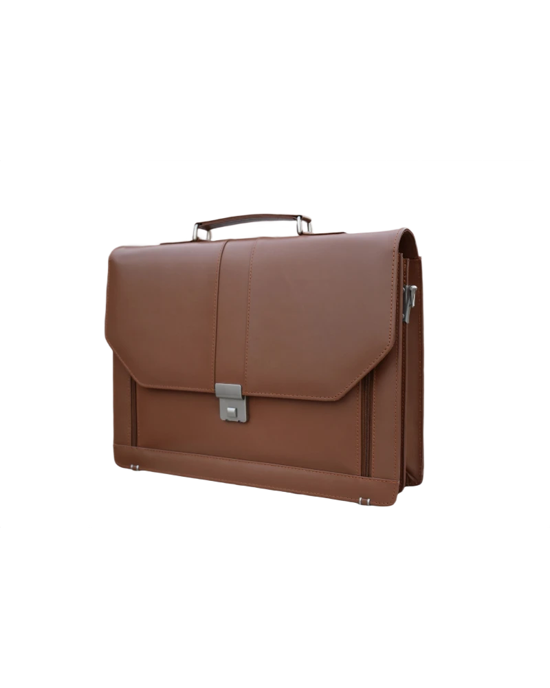 Office Leather Bag for Men - Tan